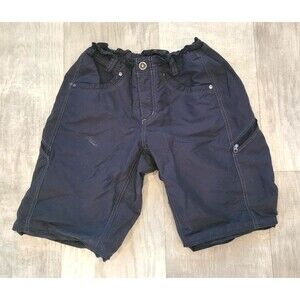 KUHL Youth Size 8 Regular Nylon Cargo Zip Off Shorts Gray Pockets Hiking Outdoor